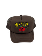 Load image into Gallery viewer, Rose Wealth snap back trucker hat
