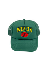 Load image into Gallery viewer, Rose Wealth snap back trucker hat
