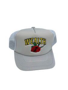 Rose Wealth snap back trucker hat