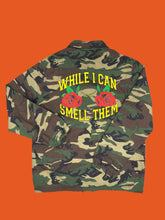 Load image into Gallery viewer, While I can smell ‘‘em  camo jacket
